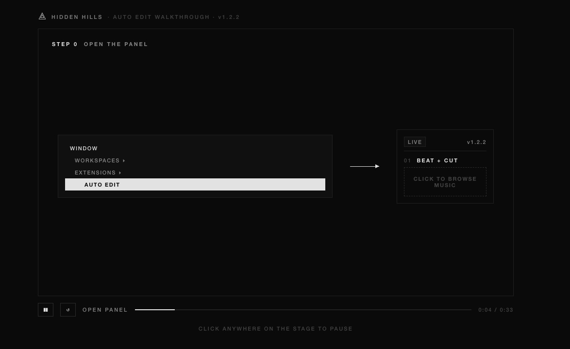 AutoEdit Premiere Pro extension walkthrough interface
