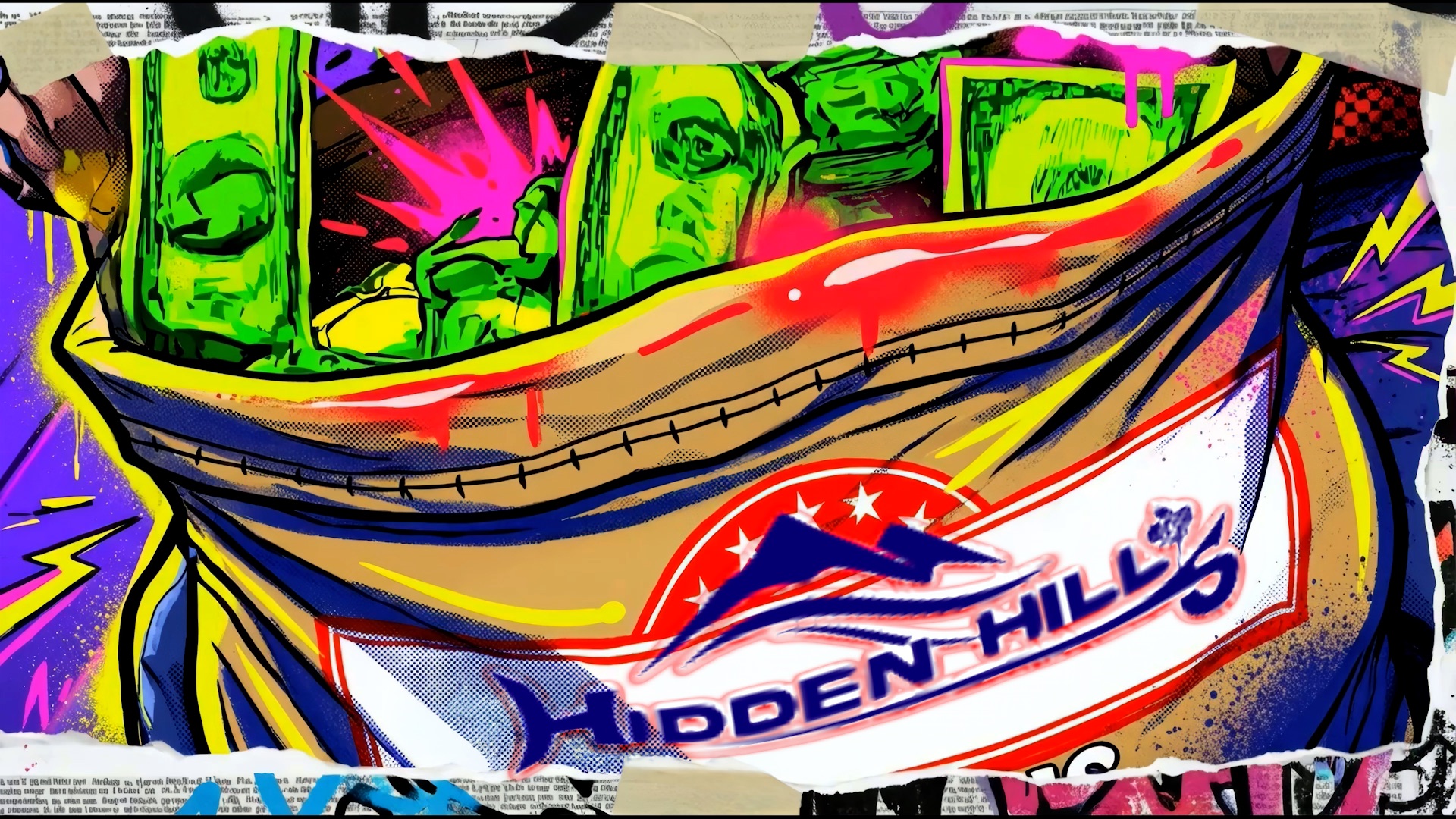 Colorful mixed-media editorial frame